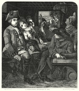 Avventura in diligenza nel 1750 da William Powell after Frith